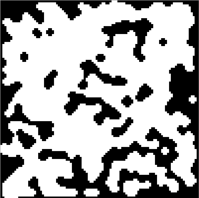 Shows an example cave generated by a cellular automaton